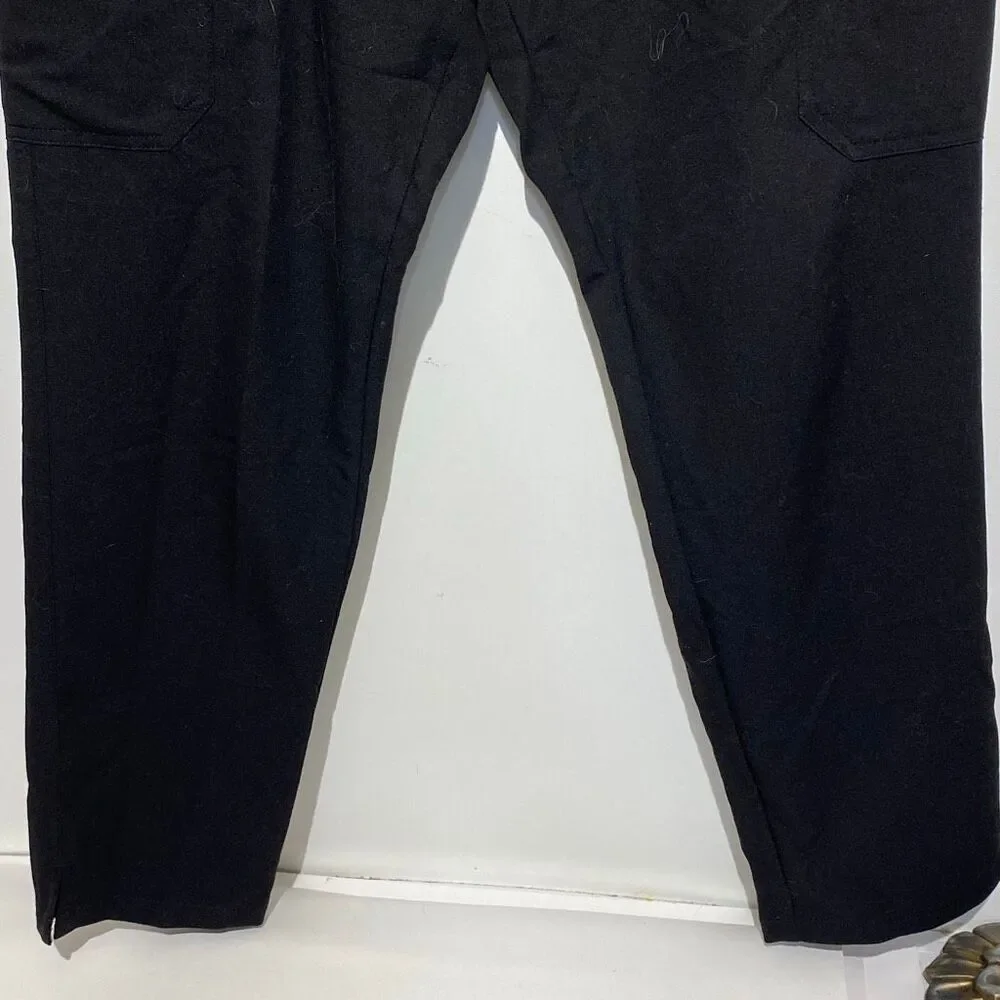 FIGS Men's Black Technical Medical Drawstring Cargo Stretch Scrub Pants‎ Large